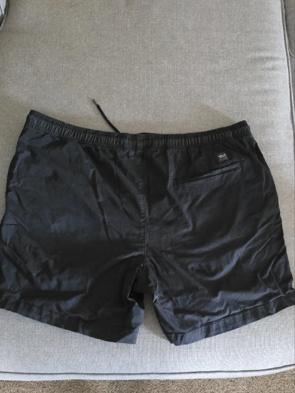 2 Pair American Eagle Outfitters Black And KHAKI Flat Front Drawstring Shorts